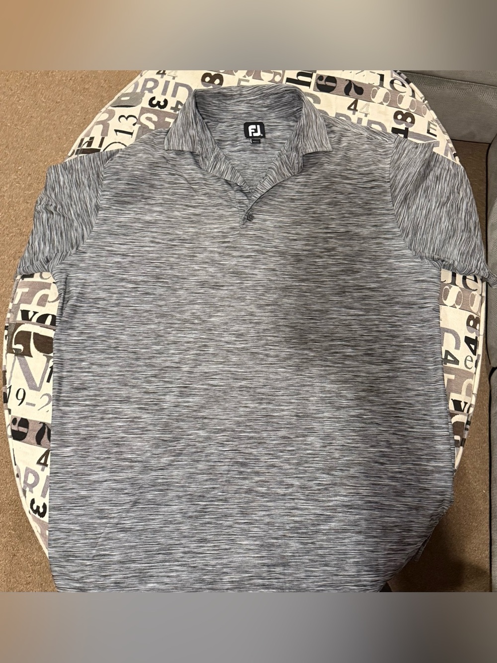 FJ Men’s Heather Gray Performance Polo Sweater